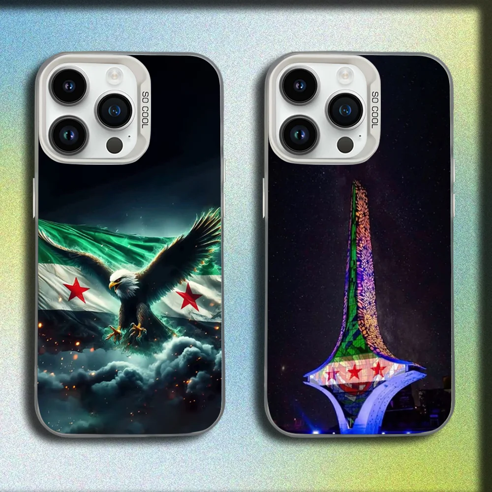 

Cool S-Syrian Syria Flag Phone Case For iPhone 16,15,14,13,12,11,Mini,Pro,SE,MAX White Matte Shockproof Cover