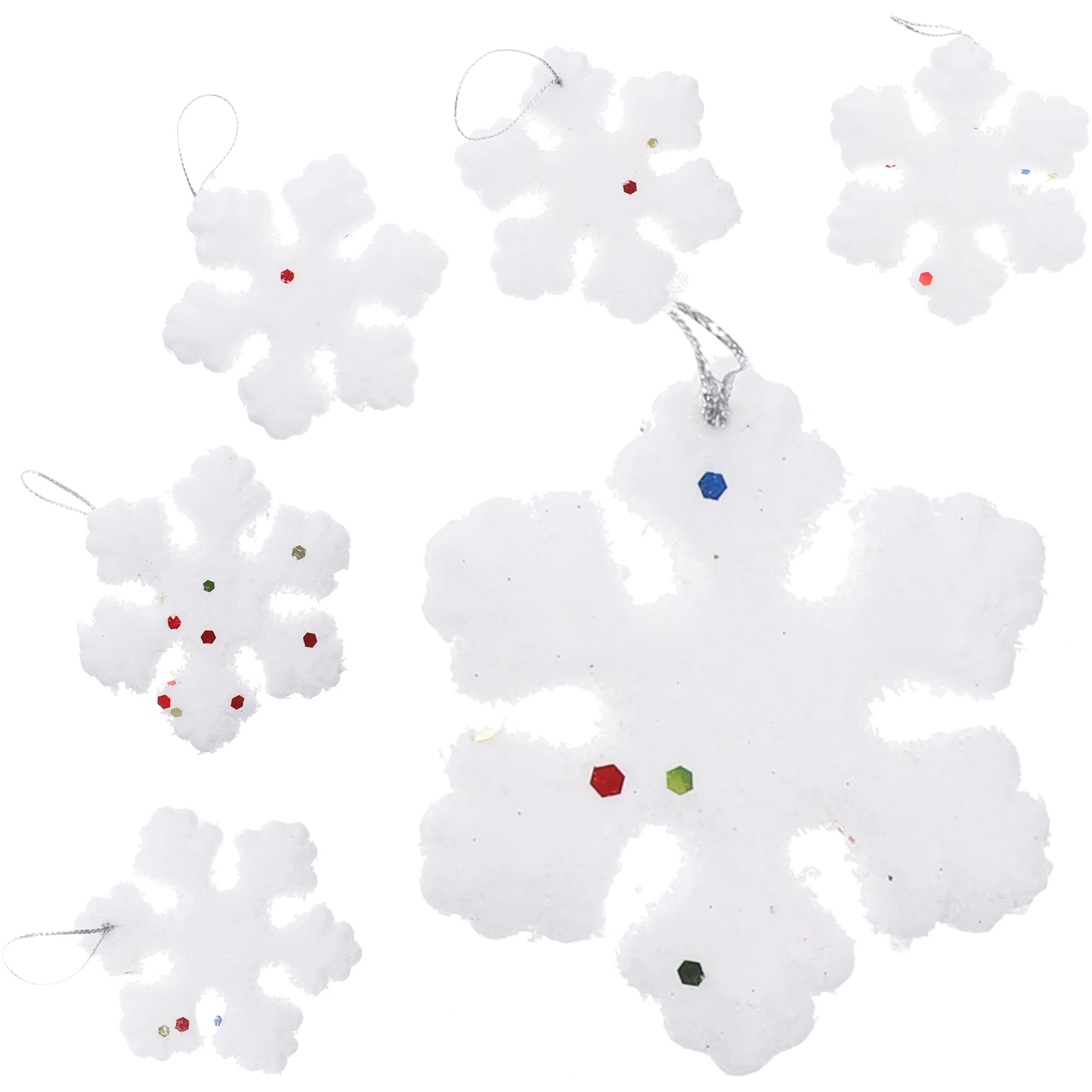 

6pcs Christmas Tree naments Foams Snowflake Hanging Decor Xmas Party Pendant DIY Christmas Snowflake Tree Decorations