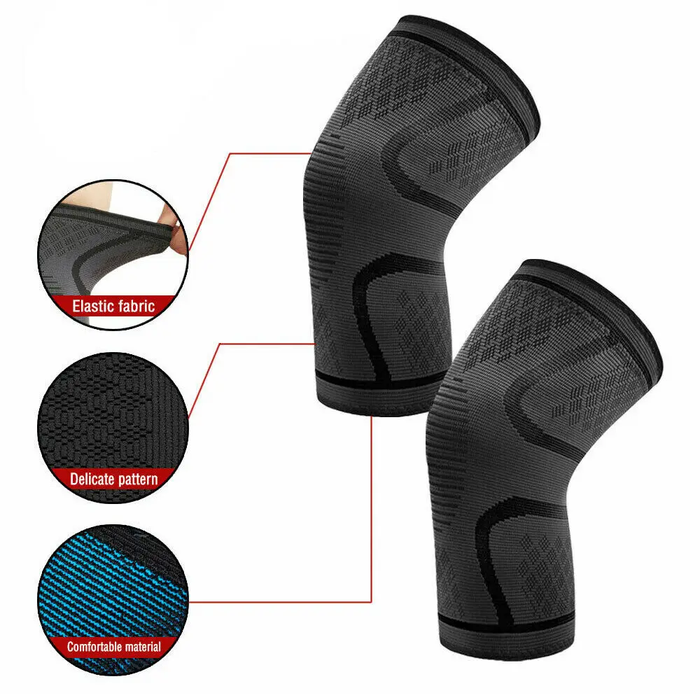 1 pz Fitness Running ciclismo supporto per ginocchio bretelle elastico Nylon Sport compressione ginocchiera manica per basket pallavolo nuovo