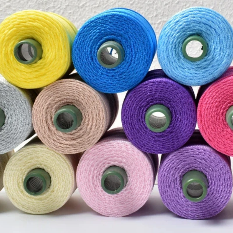 

250g Ice Silk Yarn Light Weight For Summer Diy Hand Woven Sun Hat Bag Shoes Cushion Crocheting Craft Rope Hollow Crochet Tools