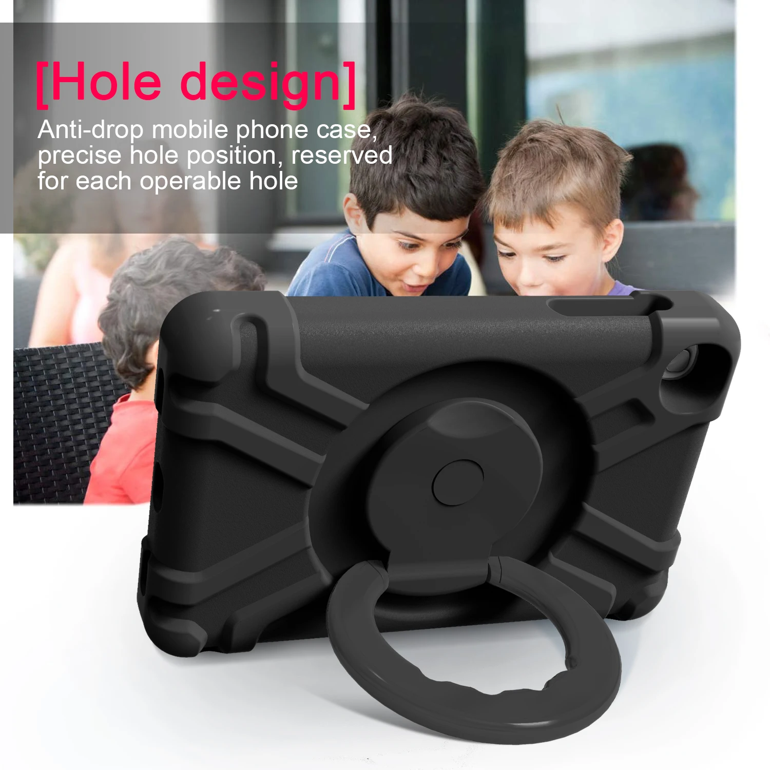 360 Rotation Cas Pour Samsung Galaxy Tab A 8.4 2020 SM-T307 SM-T307U Enfants Funda Stand Cover oligPC Avec Poignée Portable Grip # R