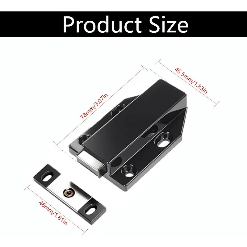 4PCS Magnetic Stainless Steel Push Latch Heavy Duty Push to Open For Kitchen Cupboard Wardrobe Closet Cabinet Door Drawer Latch