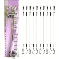 Carbon Fiber Fluorocarbon Fishing Leader Set High-Strength Lines With Swivels Snaps Abrasion-Resistant Fishing Leader Line Parts