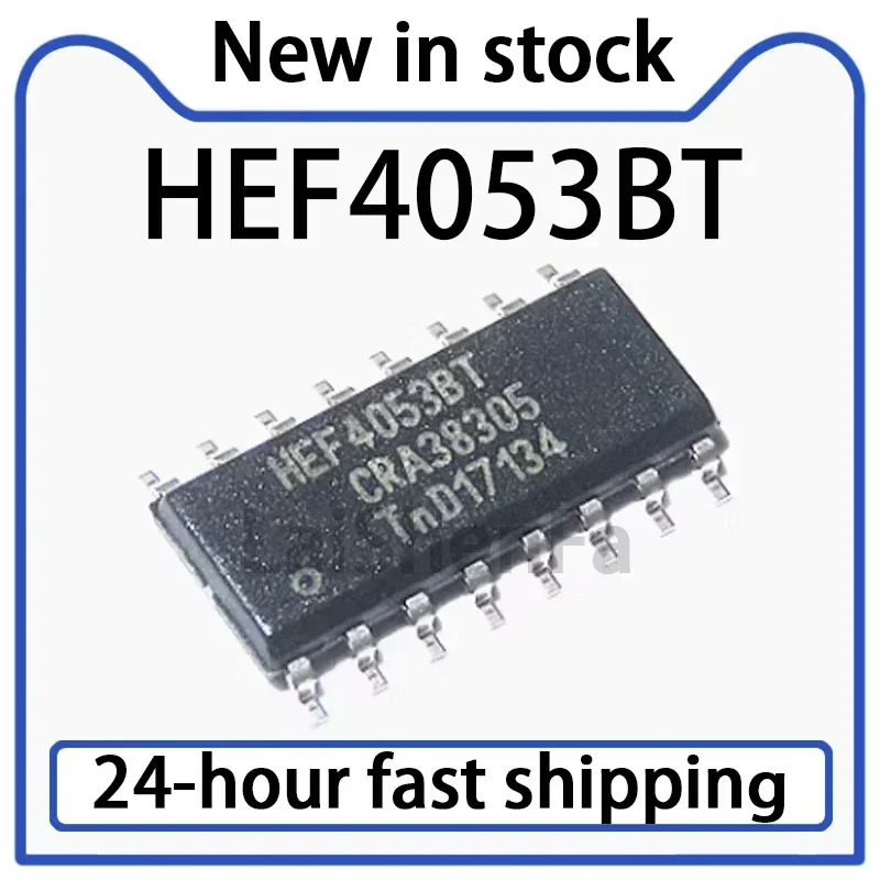 10PCS HEF4053BT Package SOIC-16 Three-way Single Pole Double Throw Analog Switch Chip Stock