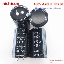 (1PCS)400V470UF 30X50 nichicon electrolytic capacitor 470UF 400V 30 * 50 GX high-frequency long life