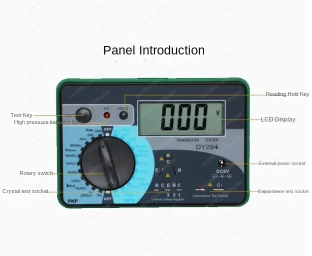 DY294 Multifunction Digital Transistor Analyzer Tester Semiconductor Diode Triode Reverse AC DC Voltage Capacitance FET