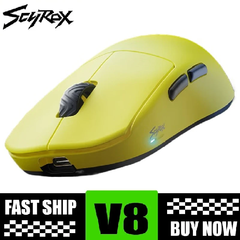

Hot Sale Scyrox V8 Mouse 8k Return Paw3950 Dual Mode Wireless E-Sports Mouse Ergonomics 36g E-Sports Mice Pc Gamer Accessory