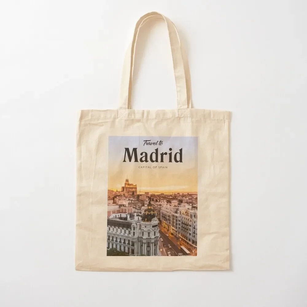 Madrid Tote Bag reusable shopping bag custom bags supermarket folding bag Women's