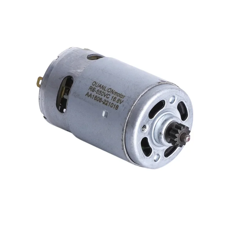 RS550 DC Motor 8.2mm /9.5mm 14 Teeth Gear Micro Motor 21V 25000RPM Electric Saw Motor for Rechargeable Hand Saw / Electric Drill