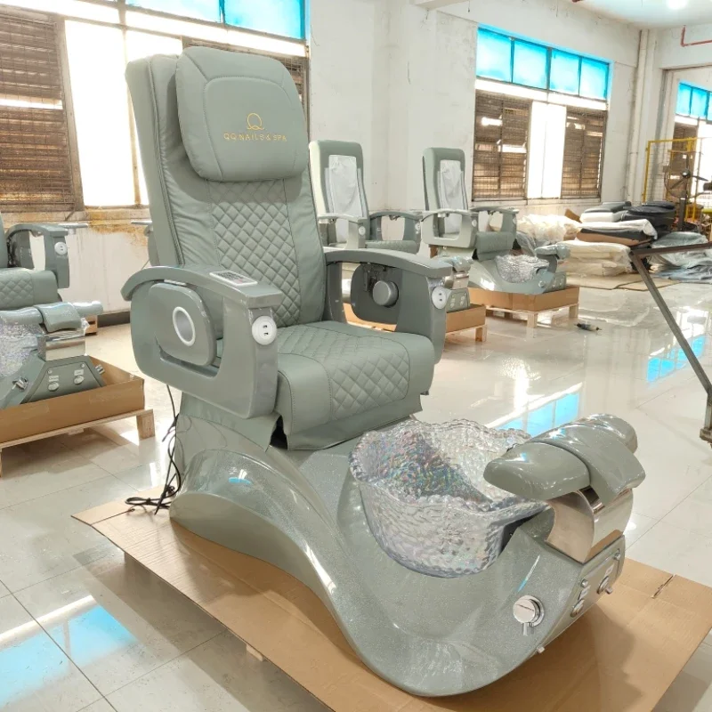 Luxury Pedicure Foot Spa Bath Chair Beauty Salon Nail Shop Ergonomics Sillon Para Pedicure Chair with Heat and Massage Jets