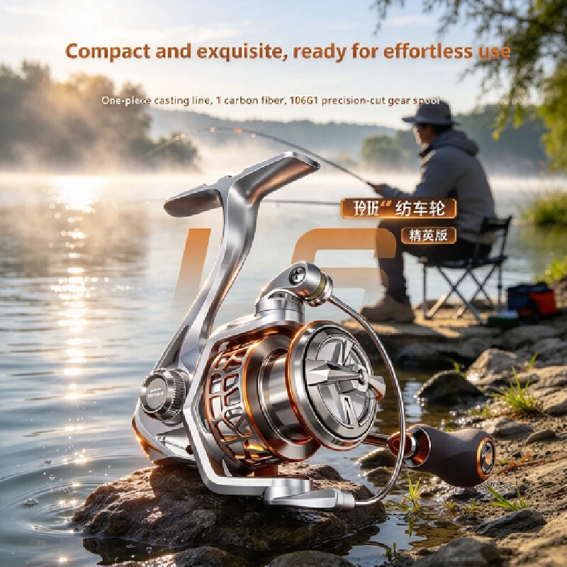TEBEN 2025 New Spinning Fishing Reel 5+1BB 109G Ultra Light Aluminum Alloy Gear For Micro Lure Freshwater Saltwater Fishing