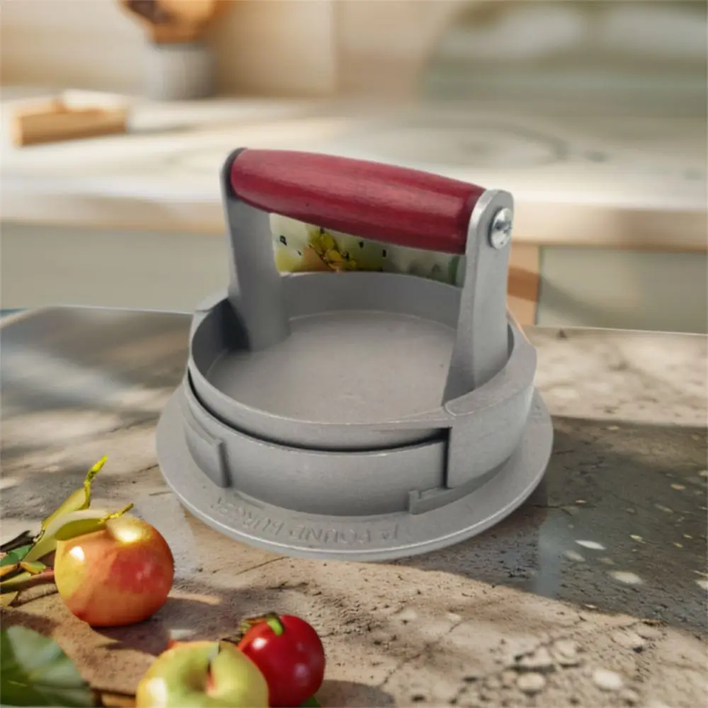 

Manual Burger Press Patty Maker Aluminum Alloy Non-Stick Hamburger Meat Press Easy To Clean Efficient Hamburger Patty Mold