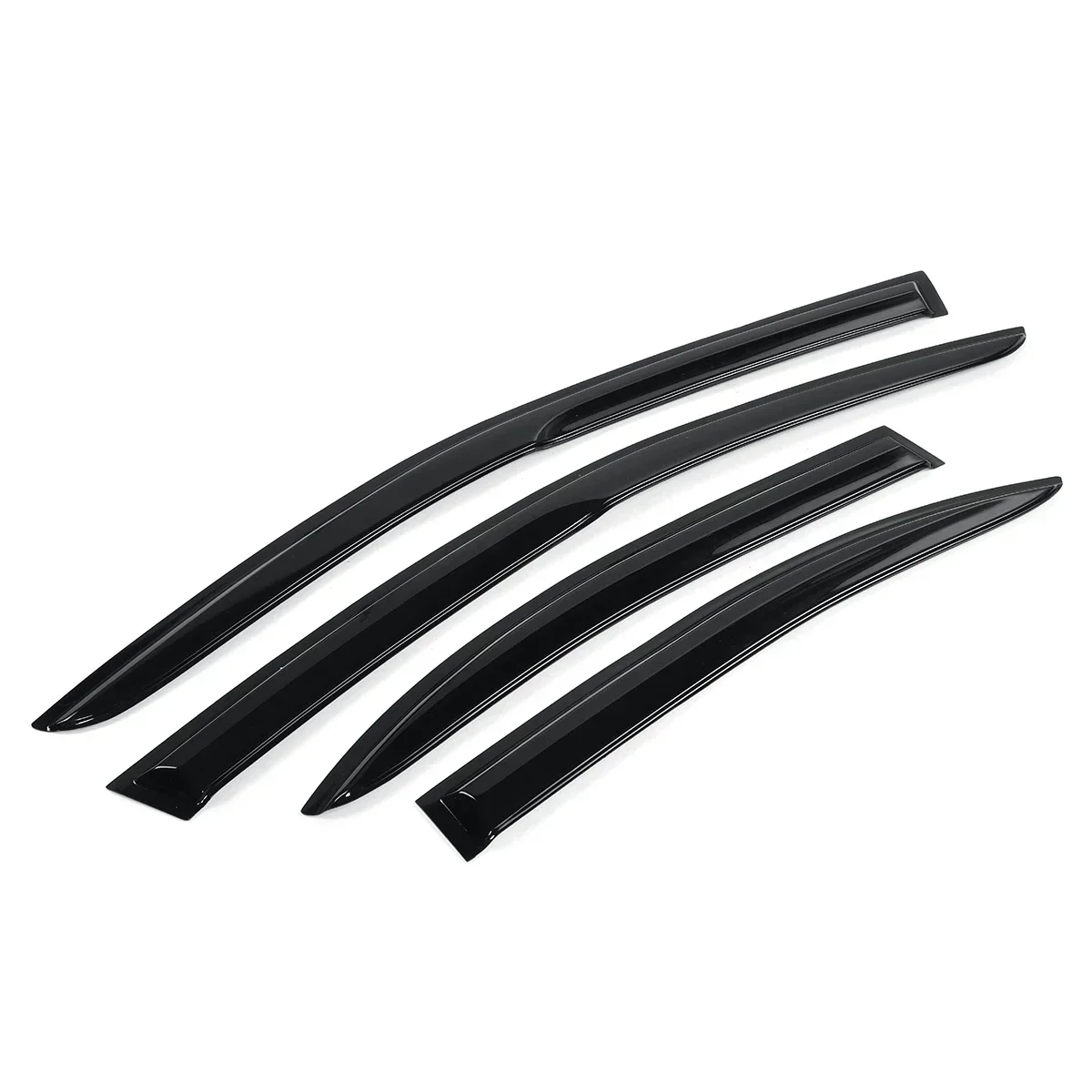 NEW 4 Pcs Black Car Side Window Visor Guard Vent Trim Awnings Shelters Protection Guard For Mitsubishi Lancer 2008-2017 Body Kit