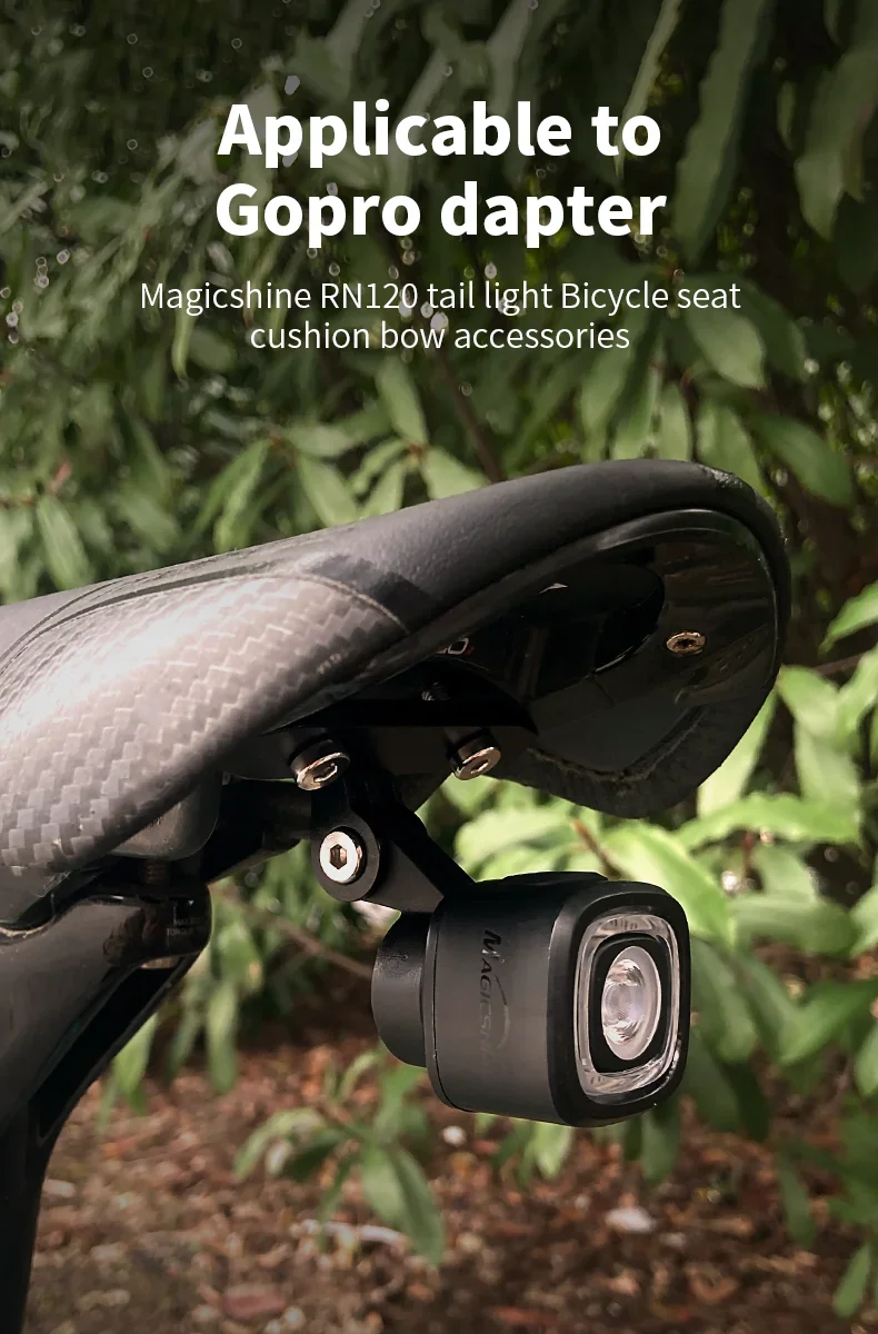 RRSKIT Halter Für GOPRO Für Magicshine RN120 Rücklicht Halter Doppel Loch Adapter Sitzkissen Bogen Montage Halterung Zubehör – Detail 1