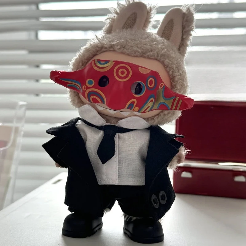 

For 3.0 Labubu Doll Heartbeat Collection Azu Full Set Mask Headpiece Cool Korean Inspired Outfit Doll Accessories