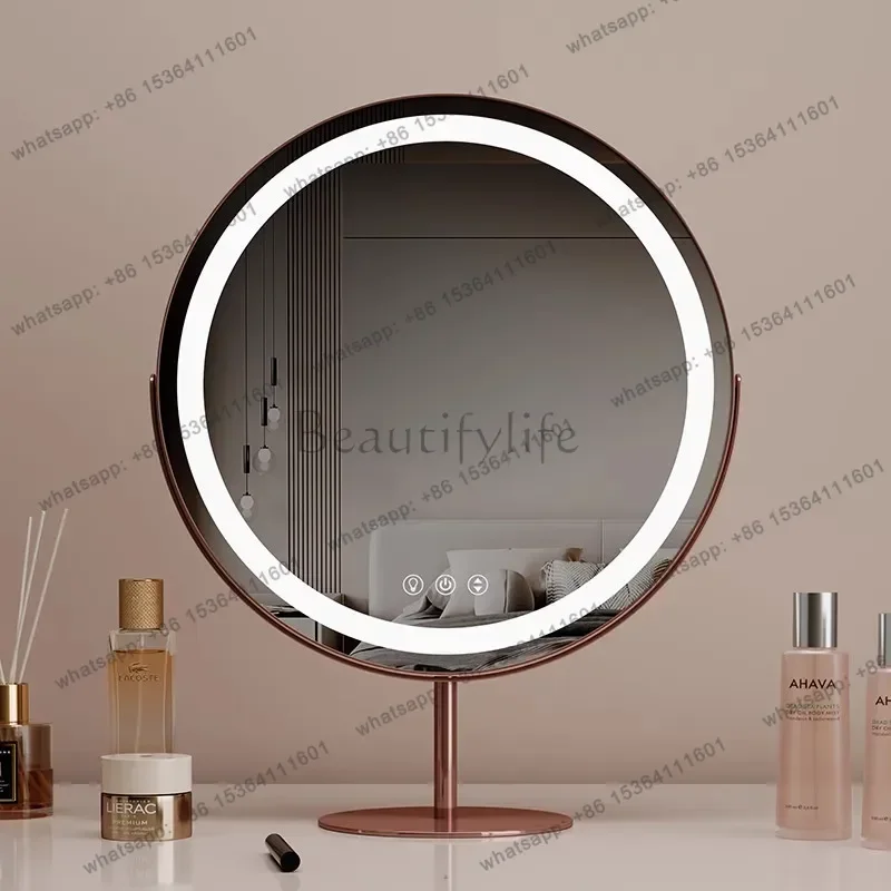 ld Portable Standing Mirror Dressing Table Makeup Compact Funky Vanity   Cosmetics Circular Espelhos Home Decorations