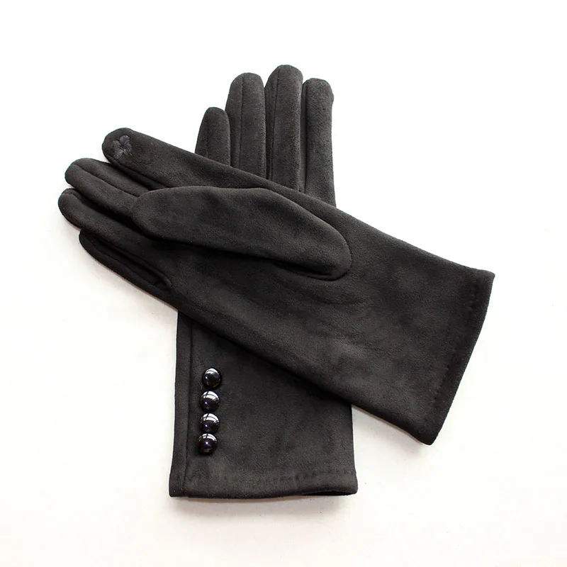 Knitted Cotton Gloves Women\'s Elastic Thin Style Daily Wear Spring and Autumn Color Warm Fashion Driving Gloves