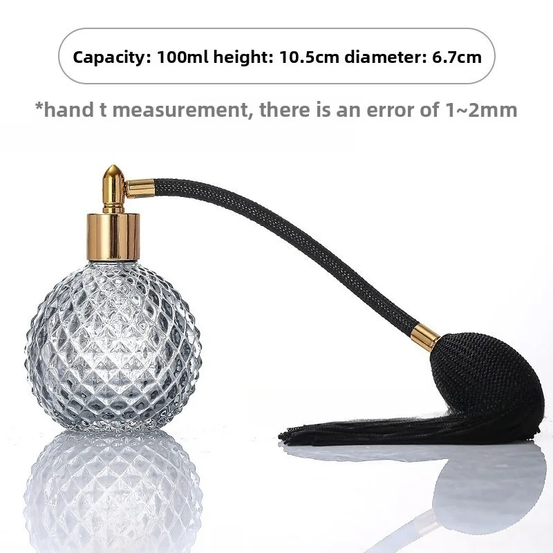 100ml with Air Bag Barware Perfume Bottle Crystal Art Style Empty Refillable Perfume Atomizer Long Tassel Spray Bitter Bottle