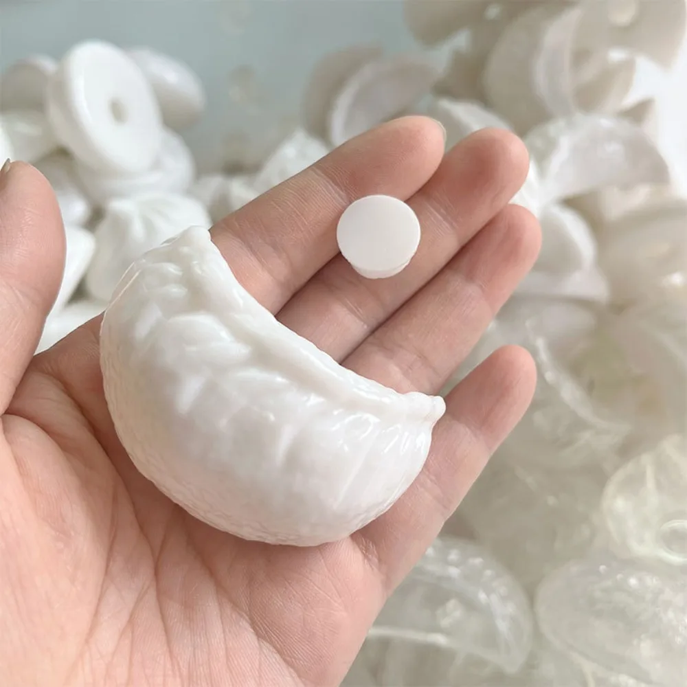 Blank Craft DIY Steamed Bun Sensory Fidgets Simulated Food Dumpling Squishy With Plug Soft TPR DIY Empty Ball Skin Kids Toy