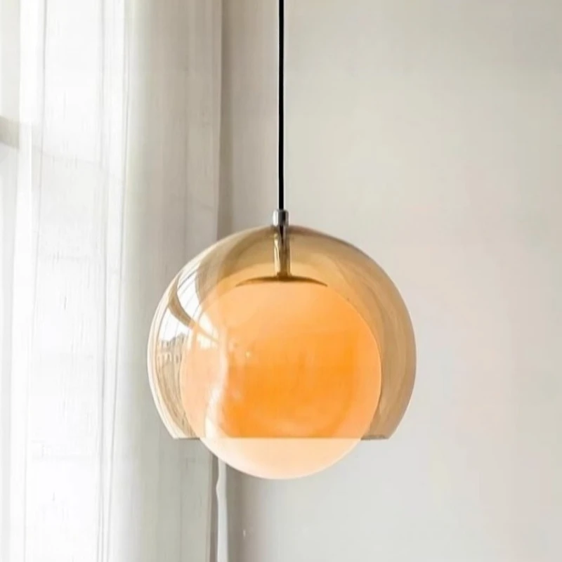 

Стеклянный шар Подвесные светильники Спальня Прикроватная подвесная лампа Бар Столовая Коридор Скандинавский роскошный современный потолочный светильник Люстра