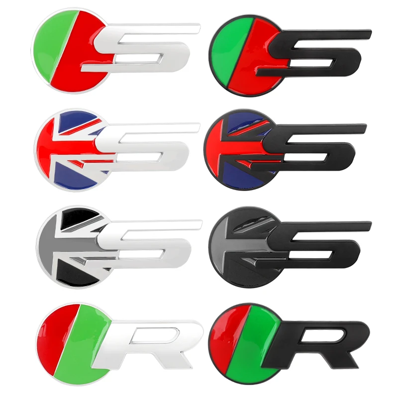 1 قطعة ثلاثية الأبعاد سيارة معدنية ملصق R أو S شعار شارة الديكور ل جاكوار X S F XF XE XJ XK XEL XFL XJL XJ6 XJS XKR XFR F-نوع F-Pace #2