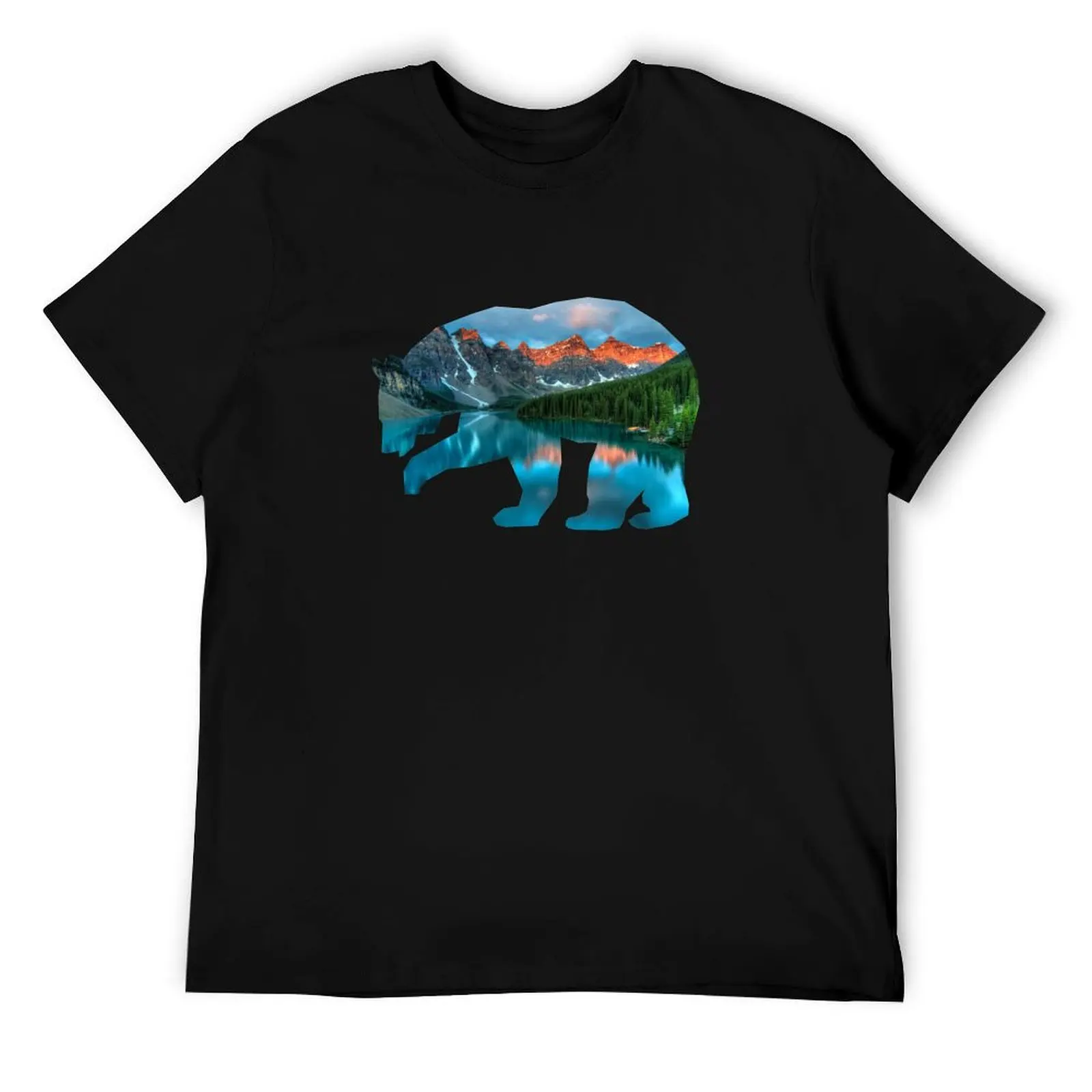 

Футболка Banff Bear, футболка для мужчин, 100-процентные хлопковые футболки с аниме, забавные футболки большого размера, футболка с темным юмором