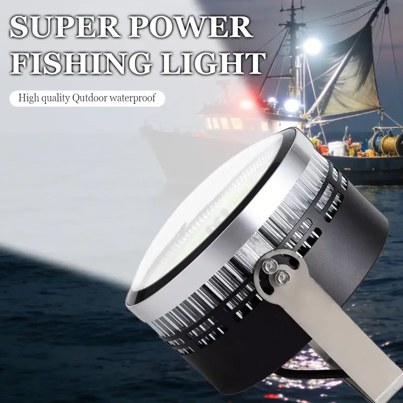 1000W Yellow LED Fishing Light High Power Submersible Lamp for Deep Sea Squid Tuna Attracting Commercial Boat Marine Gear