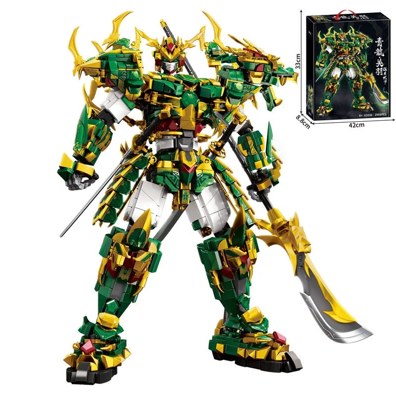 2068PCS Armor Phantom Ninja Shanhai Jing Qing Dragon God Beast Mech Action Figure Brick  Building Blocks Adults Toys Boys Gifts