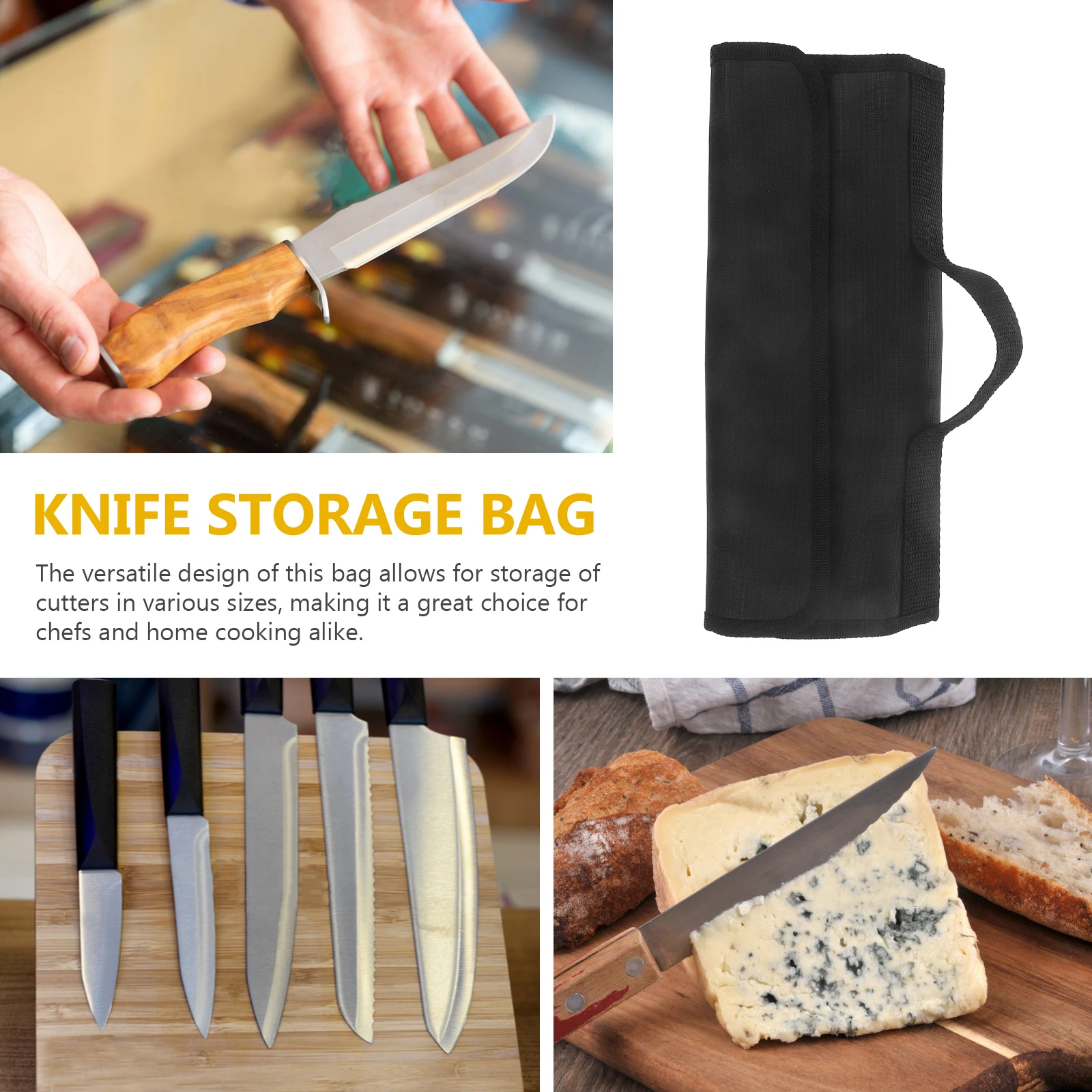 

Oxford Cloth Storage Bag Waterproof Knife Pouch 12 Slots Chef Cutlery Organizer Travel Case Kitchen Tool