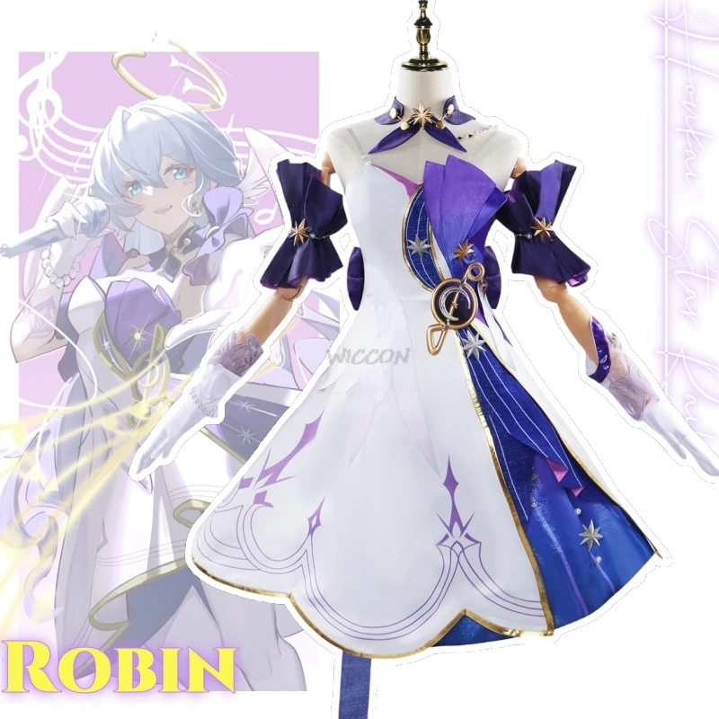 

Game Honkai: Star Rail Robin Cosplay Costume Clothes Uniform Cosplay Penacony idol Singer Halloween Party Woman Set