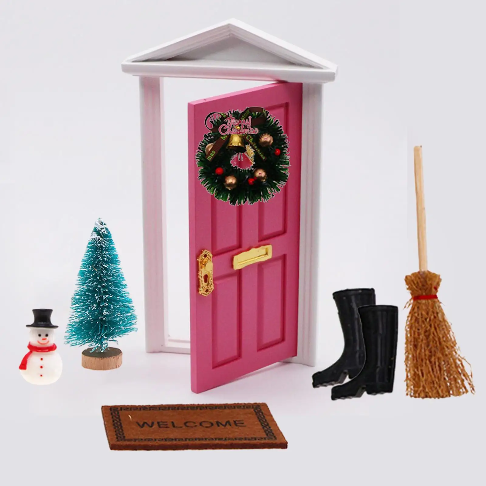 6X1:12 Poppenhuis Kerst Xmas Decor Diy Sneeuwpop Set Voor Micro Landschap