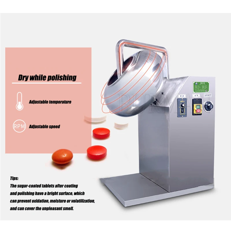 Electric Commercial Automatic Sugar Coating Machine  Gummy Bear Candy  Peanut