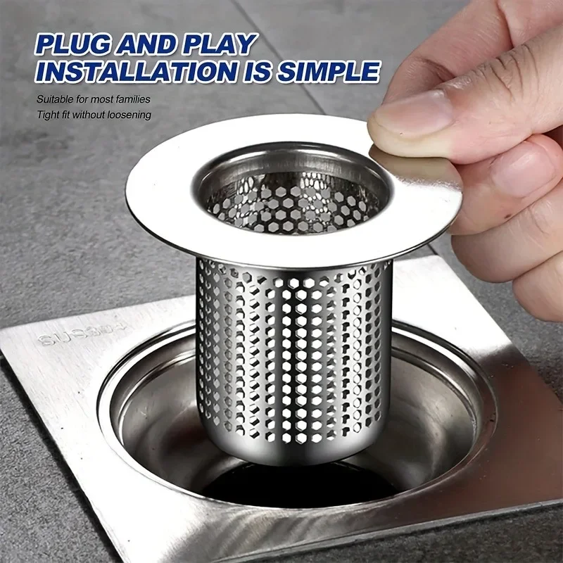 1pc Drain Filter , Bathroom Sink & Shower Drain Catcher, Suitable for Kitchen and Bathroom Drain Protection