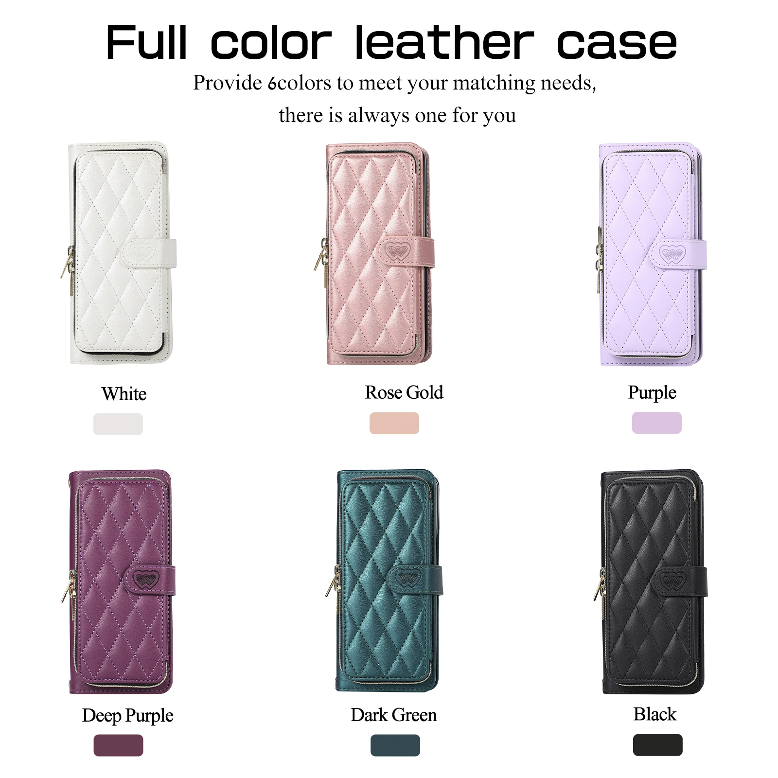 Crossbody Lanyard Leather Phone Case for Samsung Galaxy Z Fold 5 4 3 Fold5 Fold4 Fold3 5G Wallet with Card Holder Slot Cover