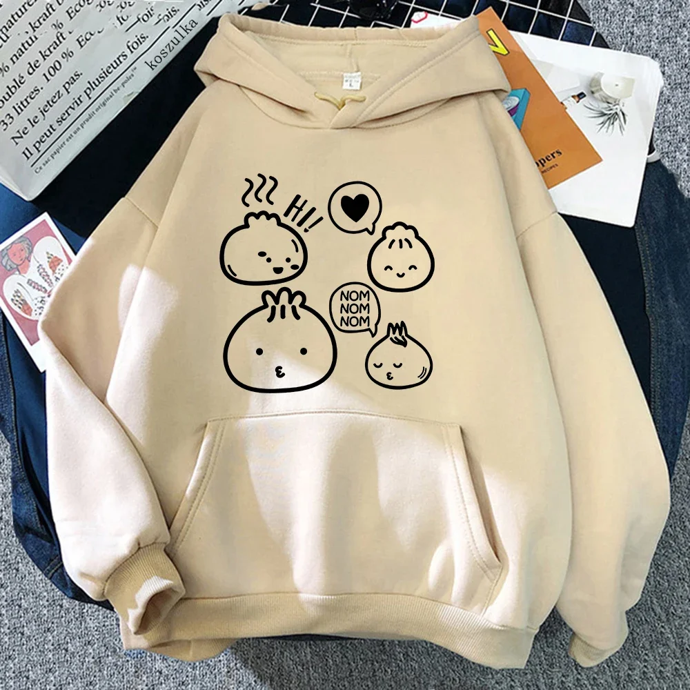 

Cute Dumpling Dim Sum Mandoo Bao Hoodie Women/men Hoodies Harajuku Aesthetic Unisex Fleece Pullover Sweatshirt Vintage Clothes