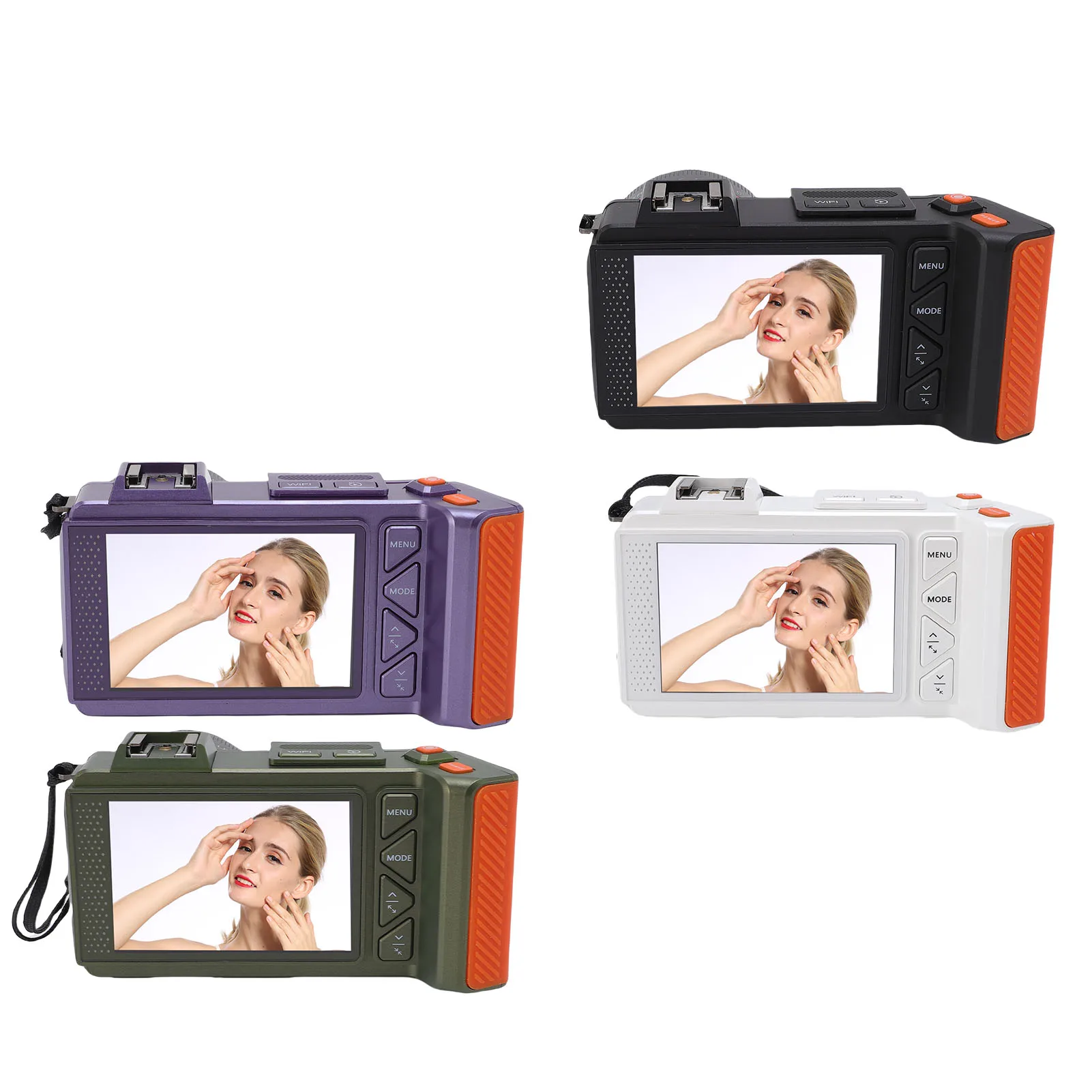 

Цифровая камера 4K Цифровая камера 4K 70MP 50-кратный зум Автофокус Широкоугольная зеркальная камера F1.8 с двойным экраном вспышки для путешествий