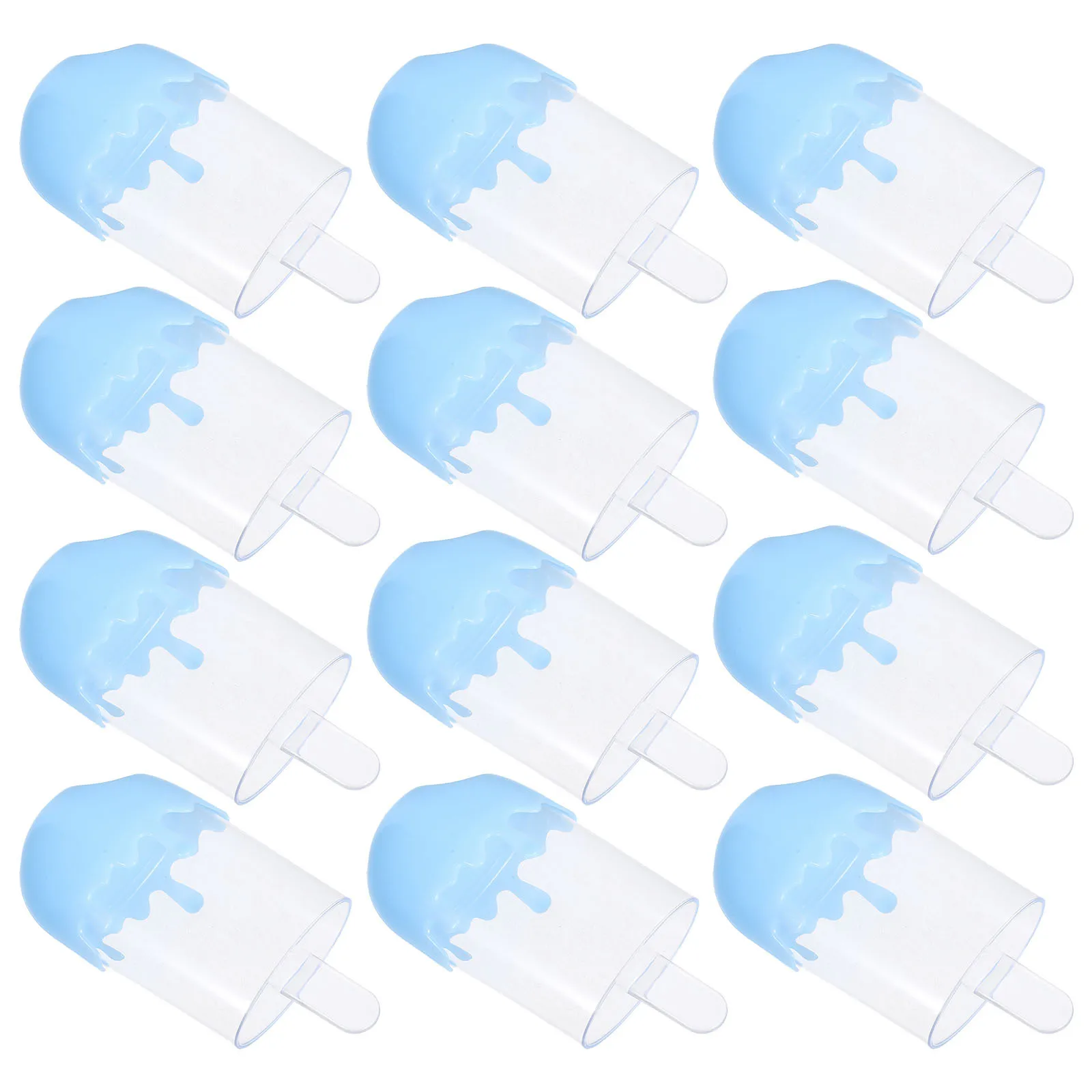 

12Pcs Clear Candy Box Ice Cream Shape Creative Organizer Portable Transparent Storage for Homemade Candies Chocolates Sweets