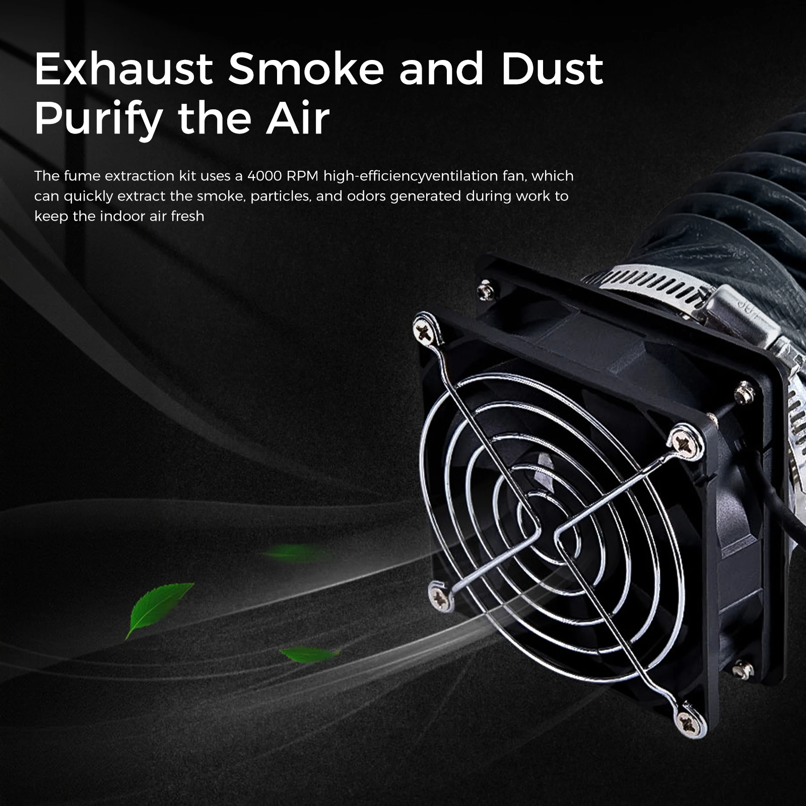 Creality Fume Extraction Kit Efficient Ventilation for 3D Printer Enclosure with Fan Interface and Laser Engraver Enclosure