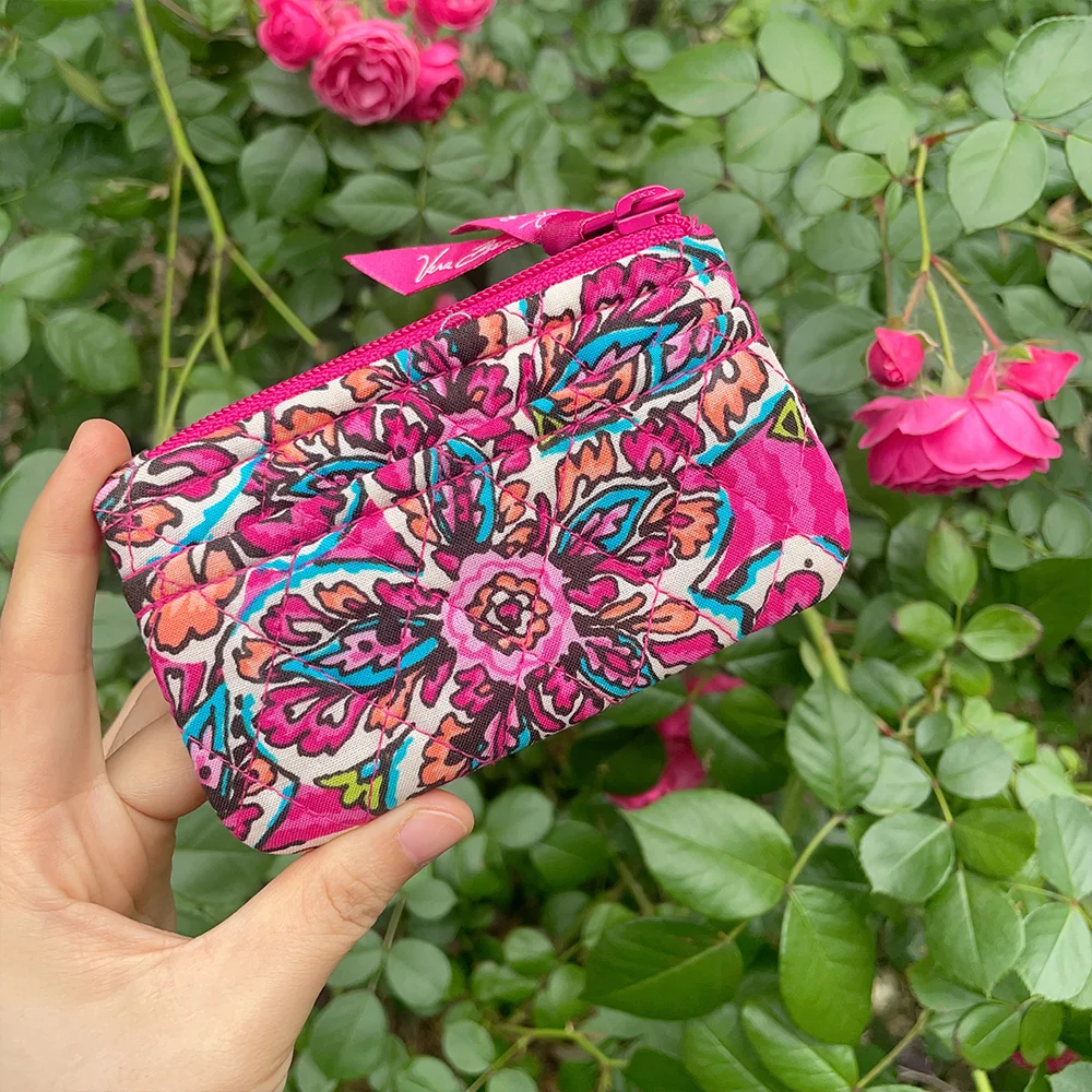 VB New Product Fragmented Flower Environmental Protection Pure Cotton Mini Zero Wallet Double Layer Small Storage Bag