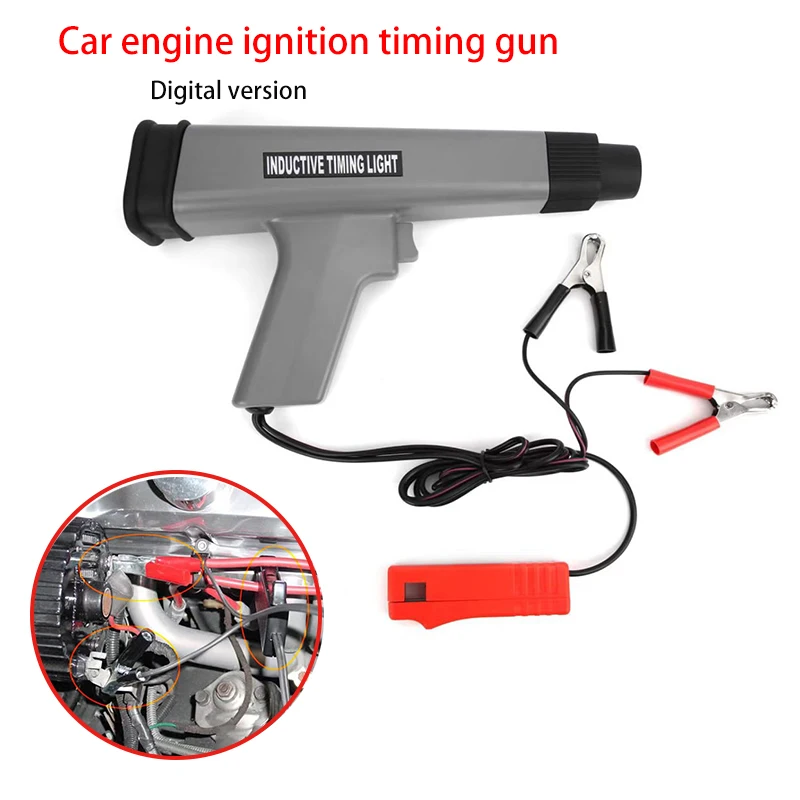 12V Digital Display Ignition Timing Light Gun Car Motorcycle Engine Strobe Lamp Detector Machine Auto Diagnostic Repair Tools