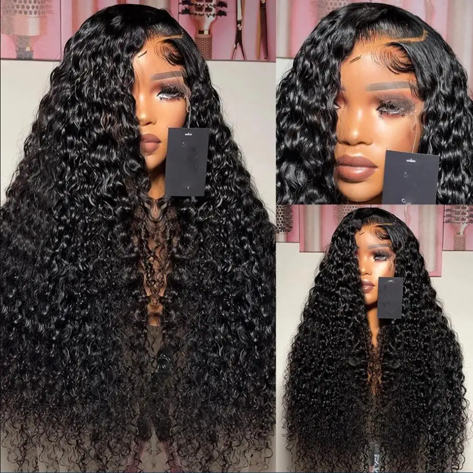 

Black 26" Natural PrePlucked 180 Density Kinky Curly Lace Front Wig For Black Women With Baby Hair Lace Frontal Wigs Daily Wigs