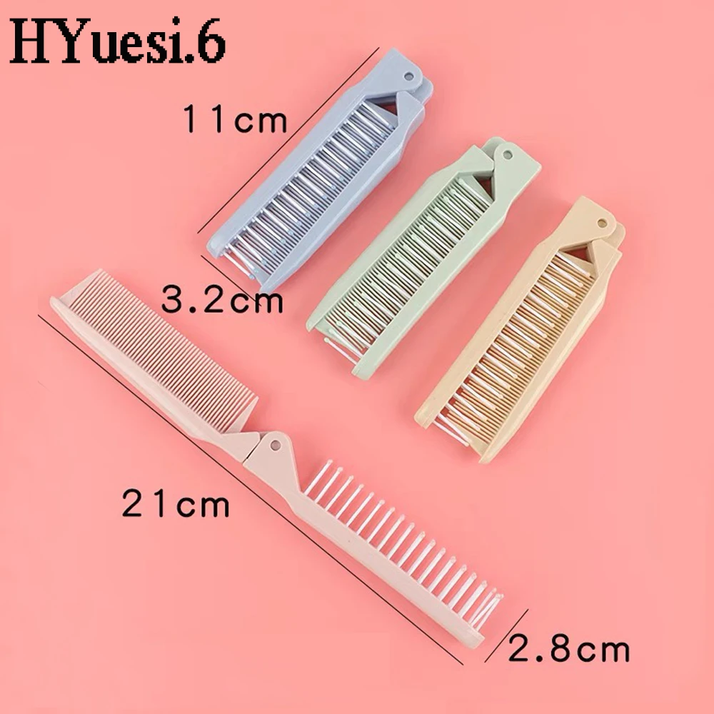 2 In 1 Folding Comb Portable Anti Static Double-Headed Hair Brush For Women Girls Travel Hairdressing Tools