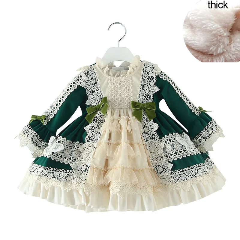 

Girls' Lolita dress Children's autumn and winter puffy dress 12m-8Y