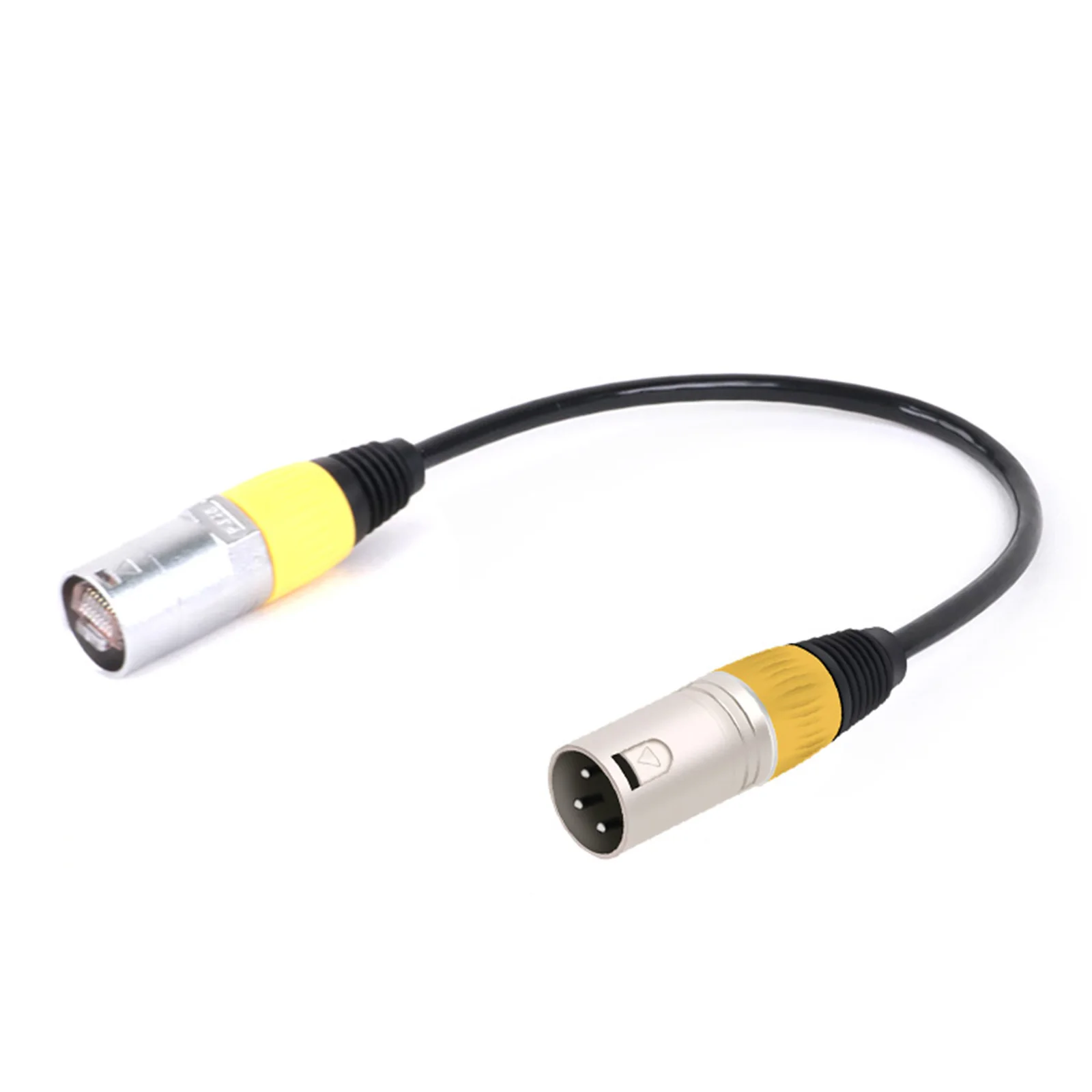 1PC RJ45 Male to 3-PIN XLR Male EtherCON Connector Adapter Converter CAT5/CAT6 STP Cable for Microphone Speaker System and Radio