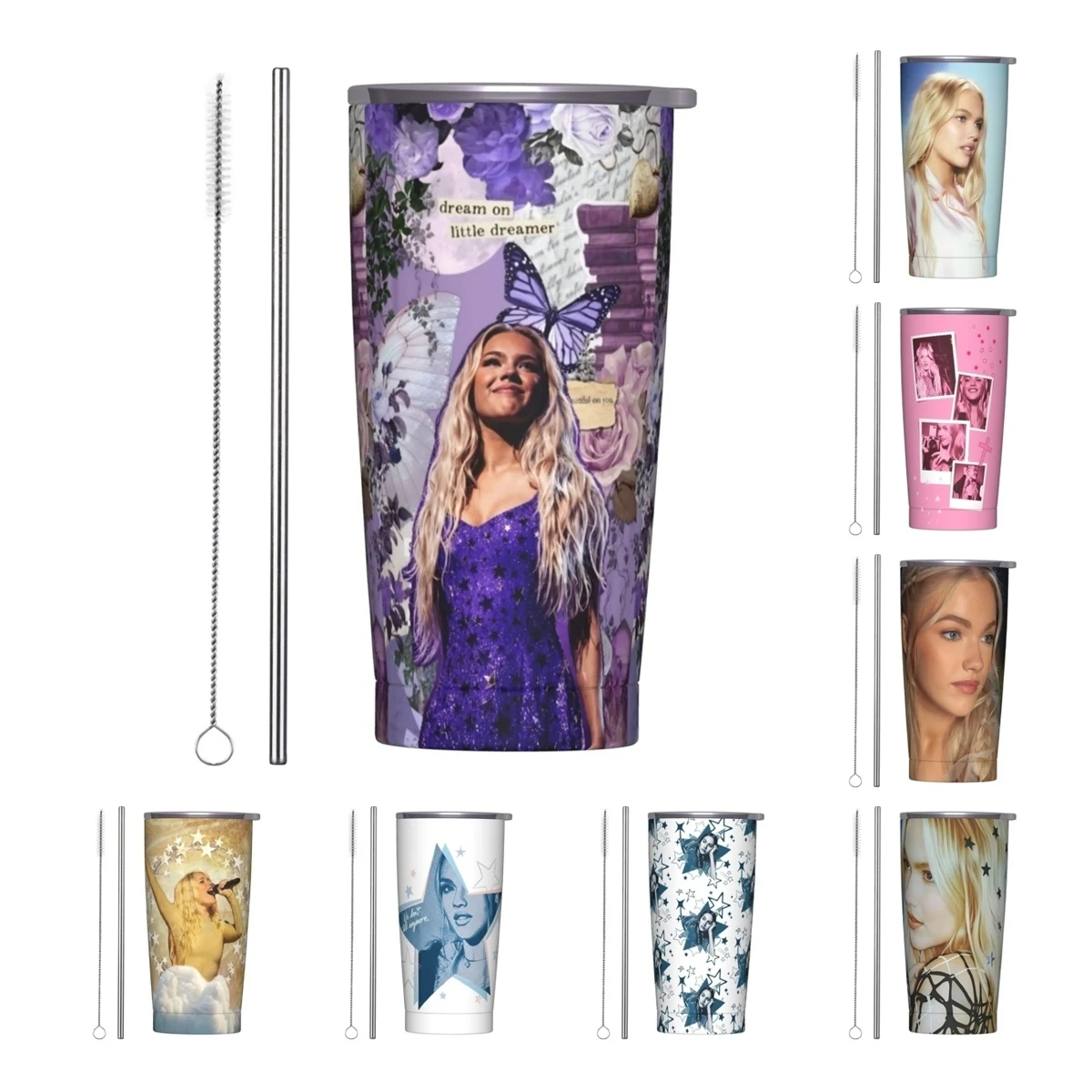 F-Freya Skye Singer Tumbler Vacuum Insulated  Coffee Cups Vacuum Flask Car Mugs Hot Cold Drink