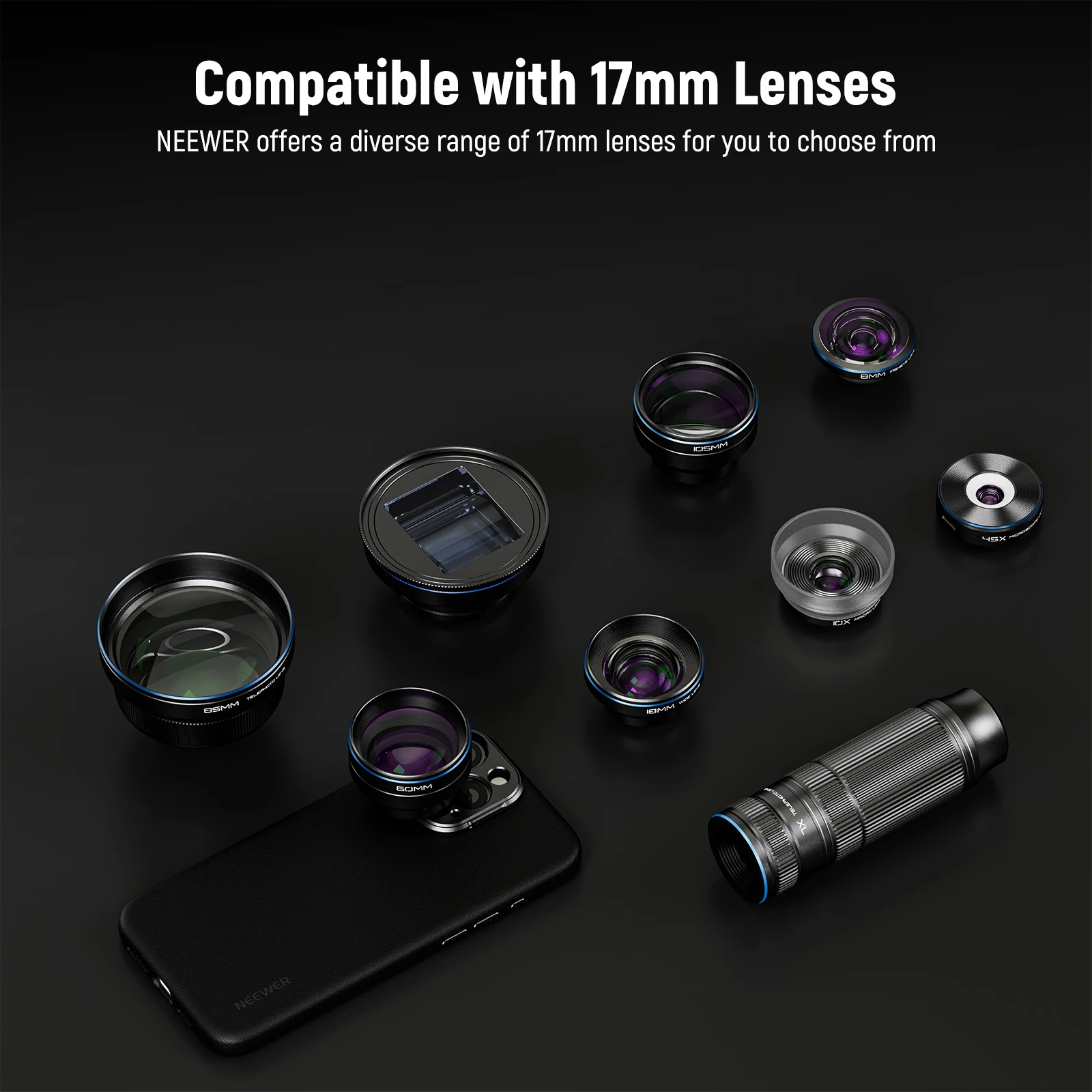 حافظة هاتف جديدة من البولي يوريثان/الكمبيوتر حافظة واقية شديدة التحمل مع محول مرشح 67 مللي متر وعدسة 17 مللي متر لهاتف آيفون 16/15 برو ماكس