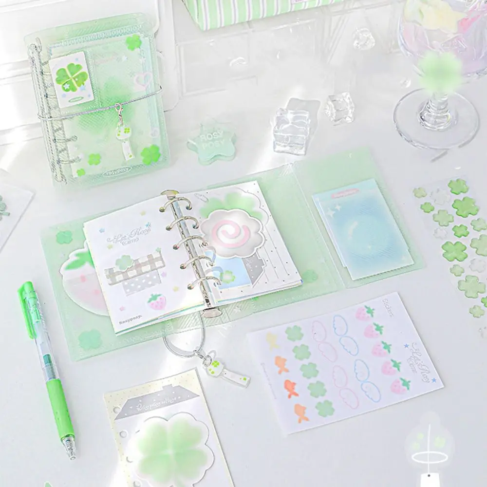 Lernen Ledger Cartoon Lose-blatt Notebook Mini Tragbare Hand Konto Buch Nette Ästhetische Hand Ledger Schule