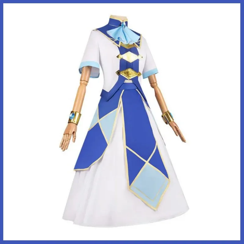 Anime My Next Life as a Villain Cosplay Costume Blue Princess Dress Wig Women Sexy Carnival Set