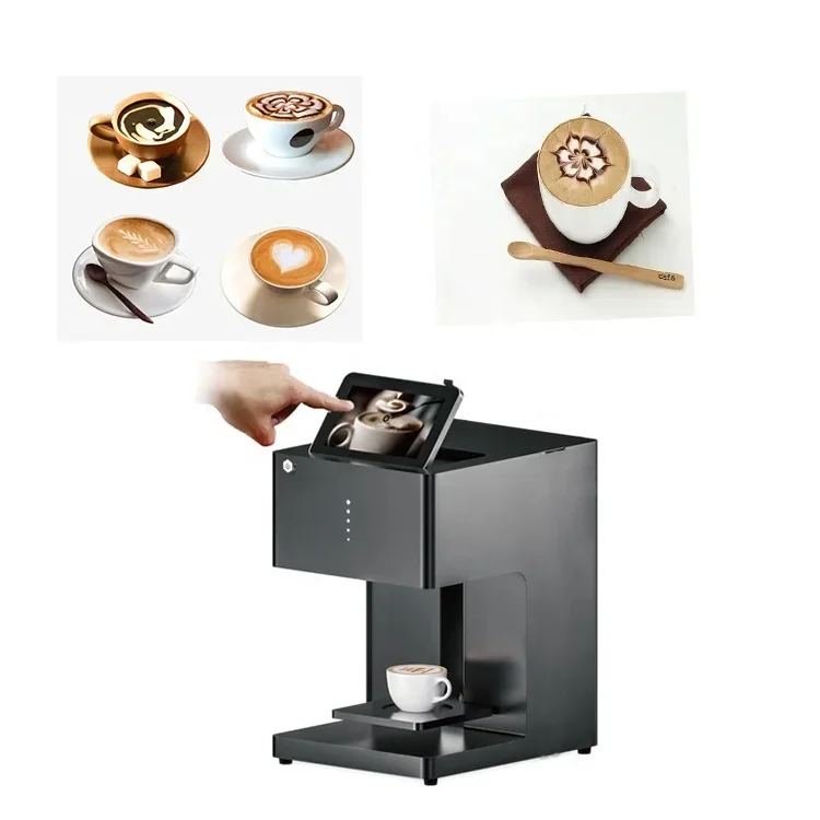 Fast Selfie Mini Coffee Printer Latte Art Cake 3D Printing Machine with Free Cartridge USB Camera