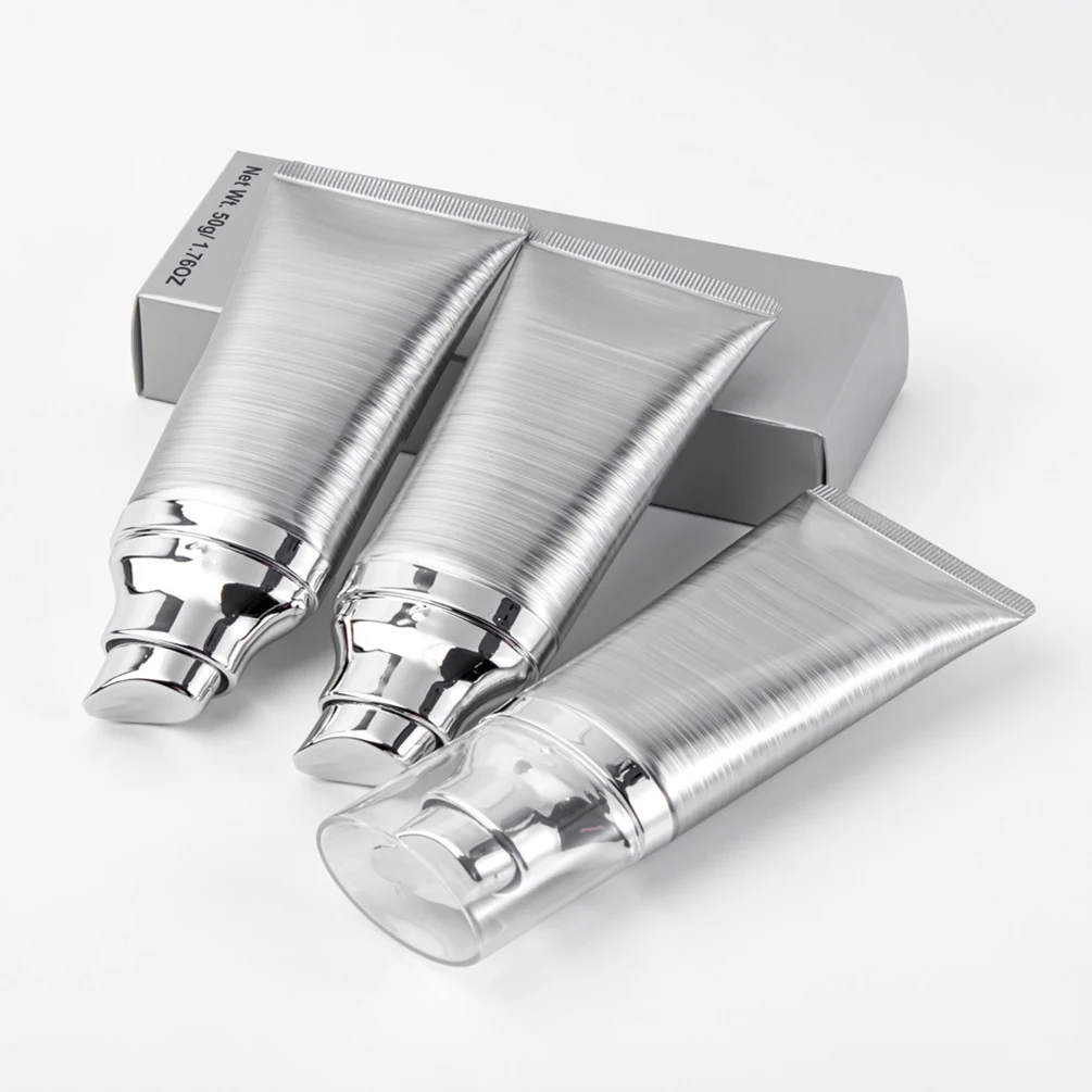 

12-color Private Label Liquid Foundation Custom Logo Silver Hose Tube Long-lasting Concealer 50g Oil-control Waterproof Makeup